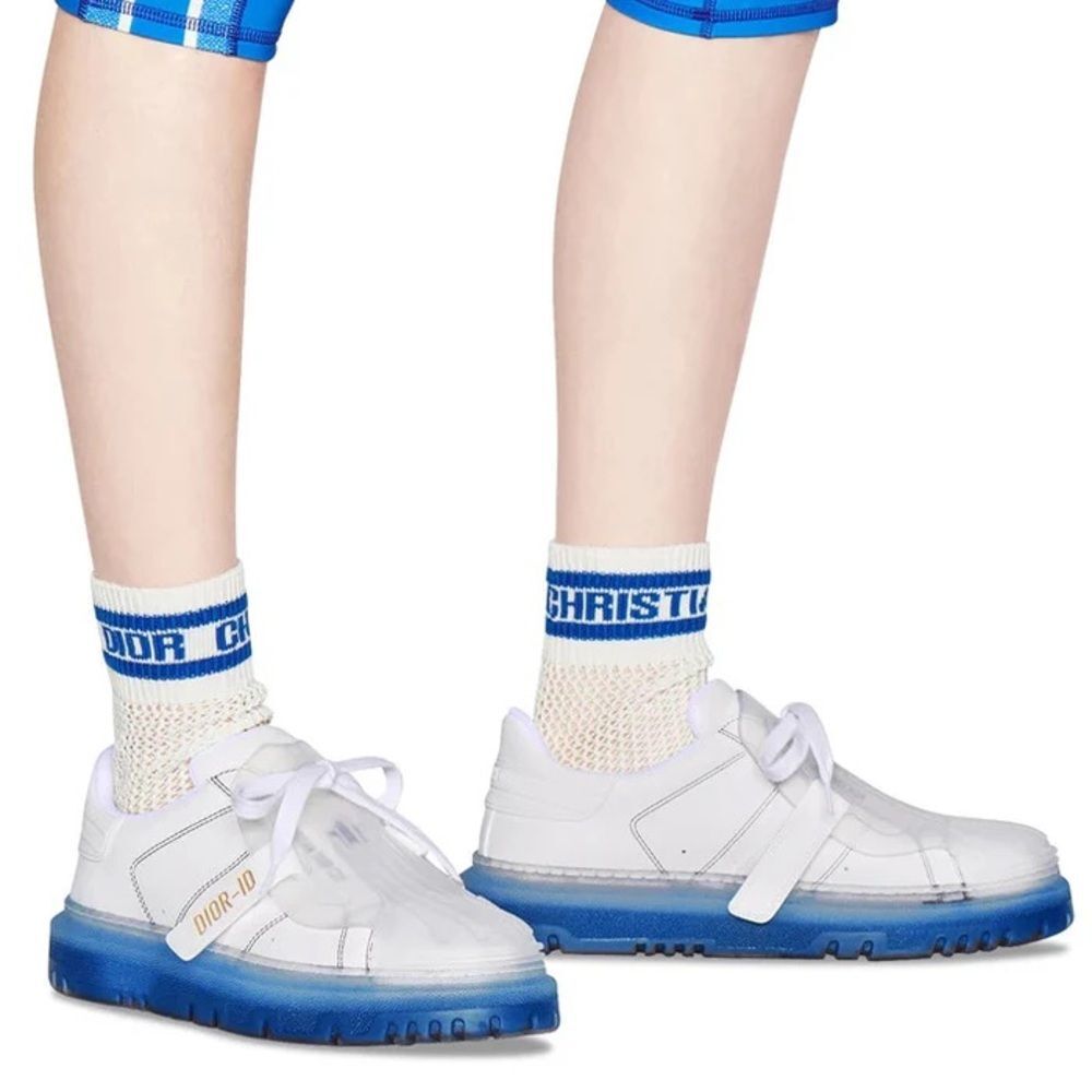 Christian Dior Dior-ID Clear Rubber Platform Sneakers White & Deep Blue EU 40.5 - Picture 14 of 14